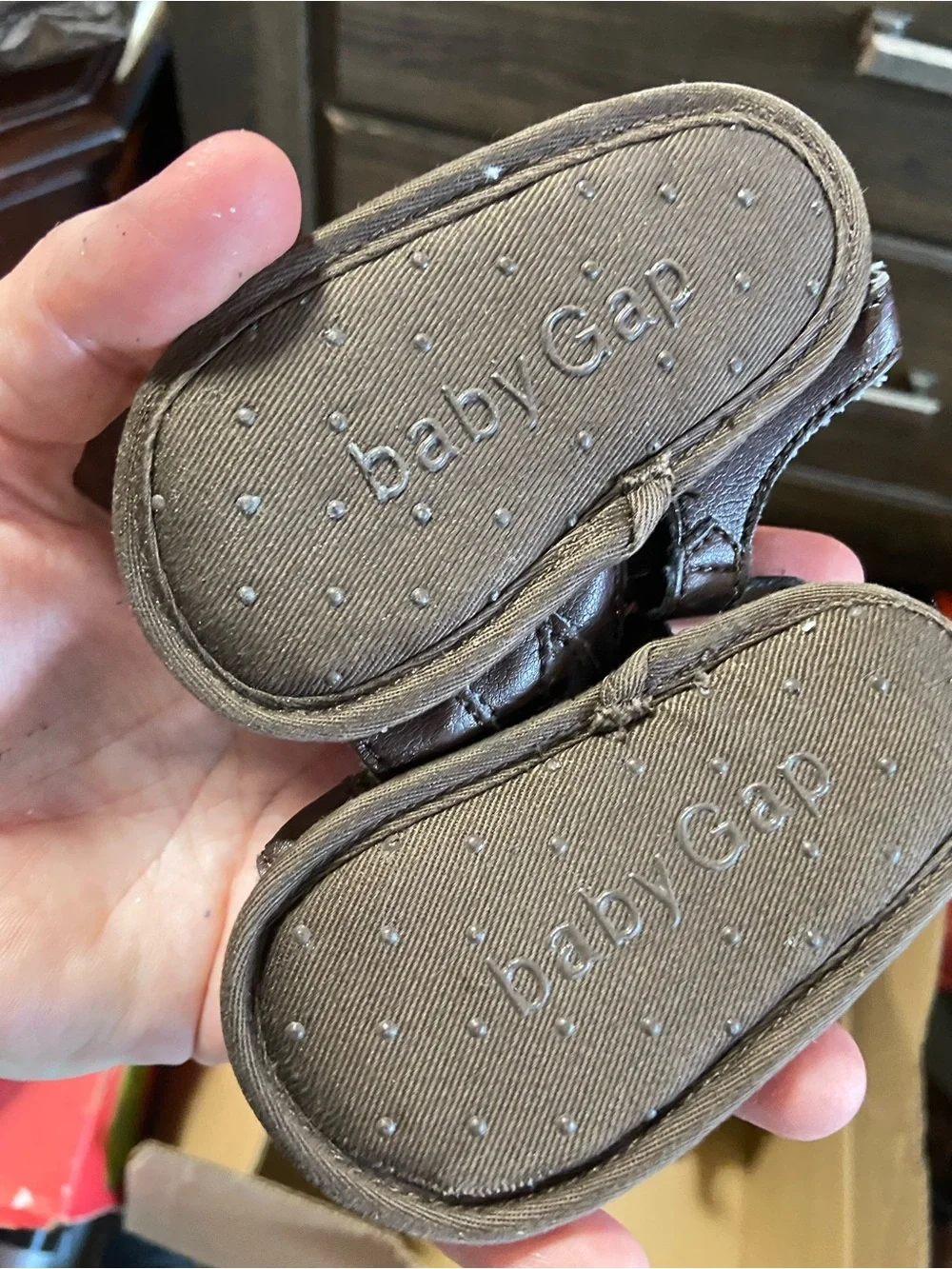 GAP Brown Leather Baby Walker Sandal